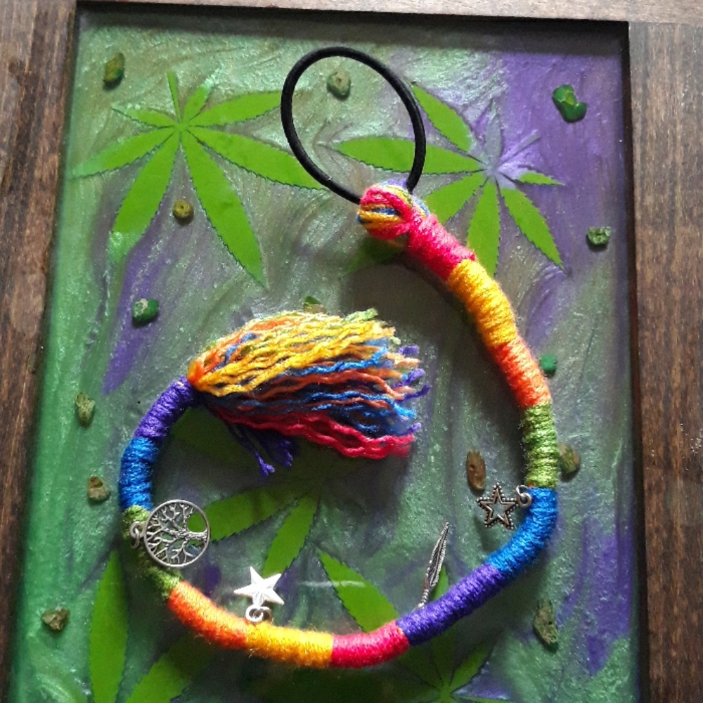 Festival hairwrap rainbow